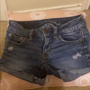 american eagle super stretch low rise shorts